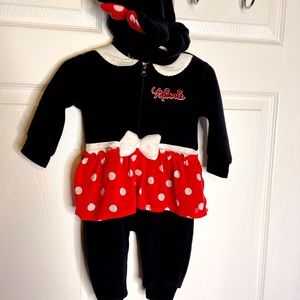 Minnie Mouse Onesie Suit with Hood